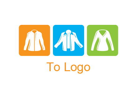 Fashion logo with clothing icons