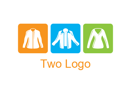Fashion logo with clothing icons