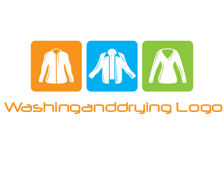 Fashion logo with clothing icons