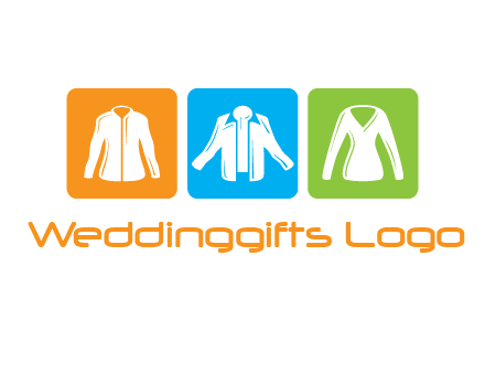 Fashion logo with clothing icons