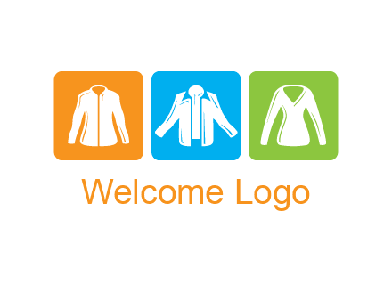 Fashion logo with clothing icons