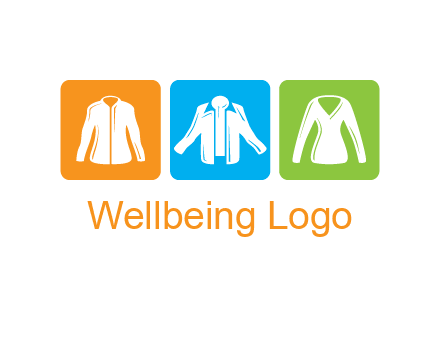 Fashion logo with clothing icons
