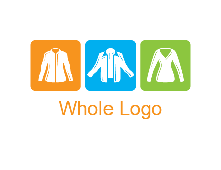Fashion logo with clothing icons