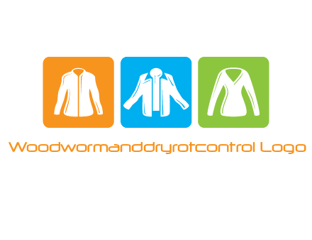 Fashion logo with clothing icons