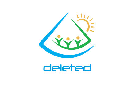 sun people triangle logo