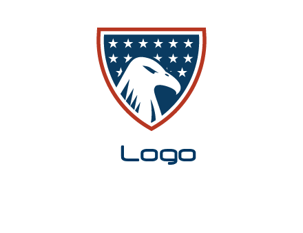 eagle head in USA shield logo