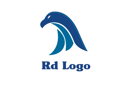 falcon head abstract logo