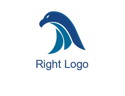 falcon head abstract logo