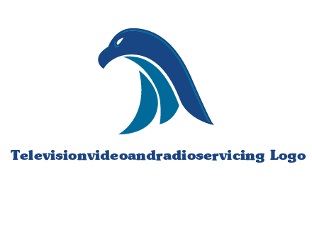 falcon head abstract logo