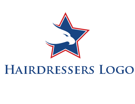 eagle head in star logo