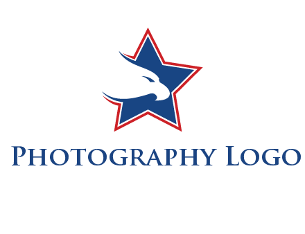 eagle head in star logo