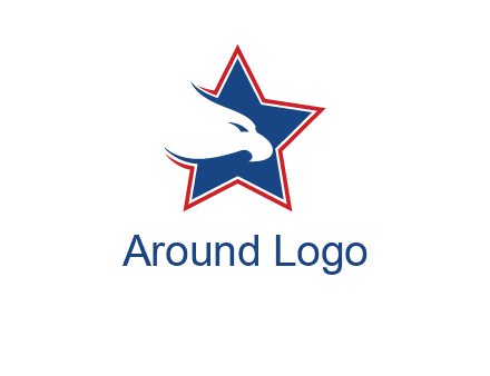 eagle head in star logo