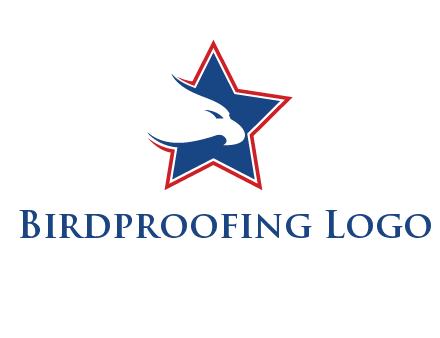 eagle head in star logo
