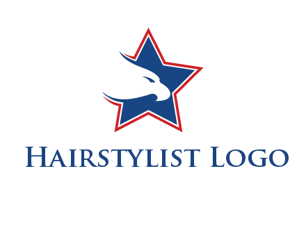 eagle head in star logo