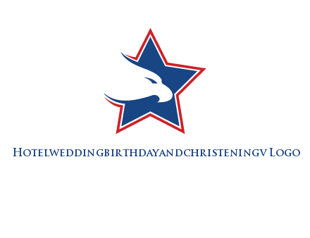 eagle head in star logo