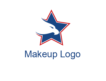 eagle head in star logo
