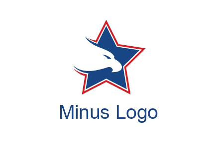 eagle head in star logo