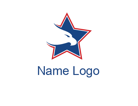 eagle head in star logo