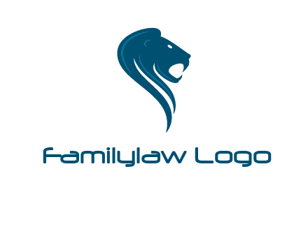 side face of lion logo