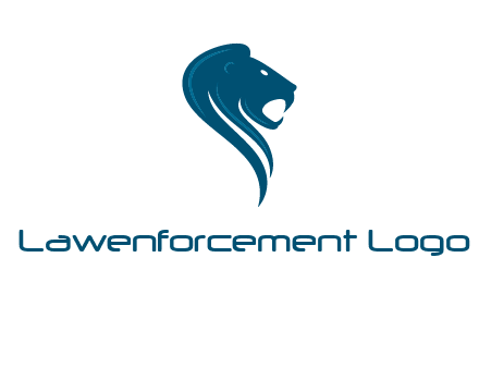side face of lion logo