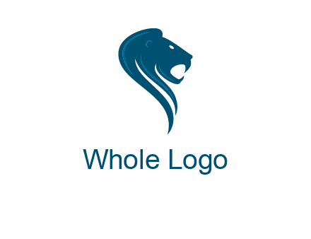 side face of lion logo