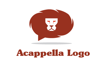 chat icon with lions logo