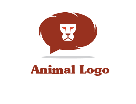 chat icon with lions logo