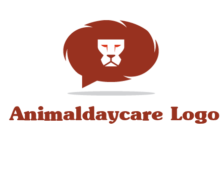 chat icon with lions logo