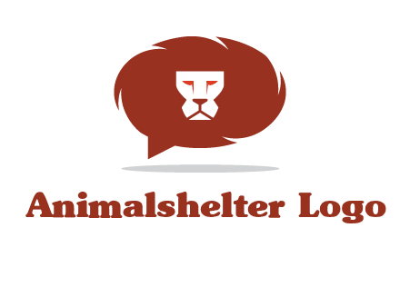 chat icon with lions logo
