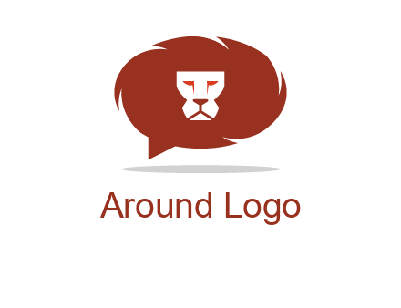 chat icon with lions logo
