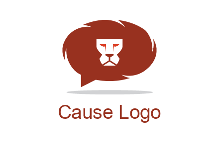 chat icon with lions logo