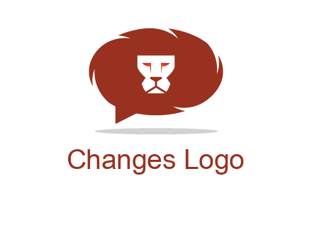 chat icon with lions logo
