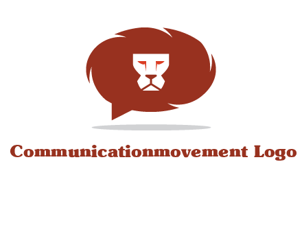 chat icon with lions logo