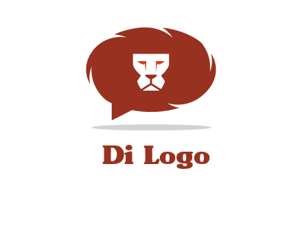chat icon with lions logo