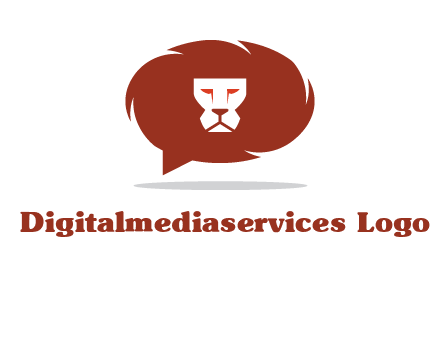 chat icon with lions logo