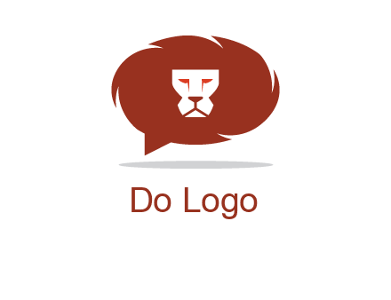 chat icon with lions logo