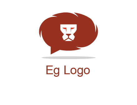 chat icon with lions logo