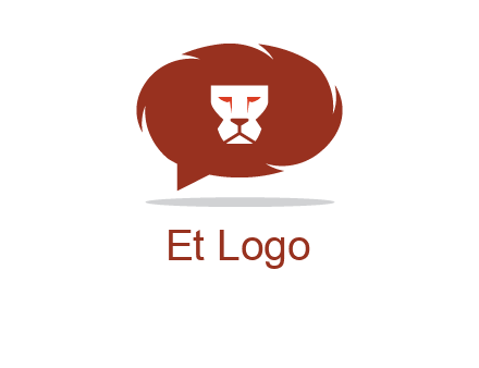 chat icon with lions logo