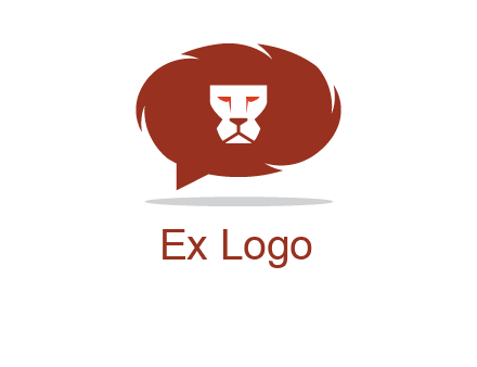chat icon with lions logo
