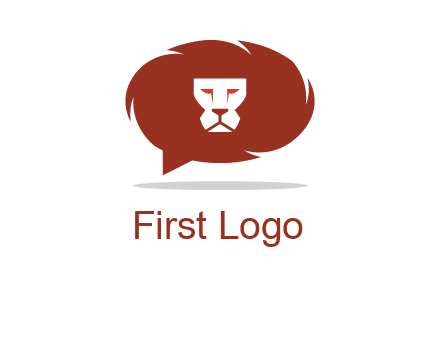 chat icon with lions logo