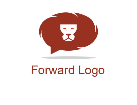 chat icon with lions logo