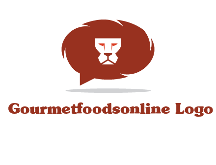 chat icon with lions logo