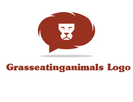 chat icon with lions logo