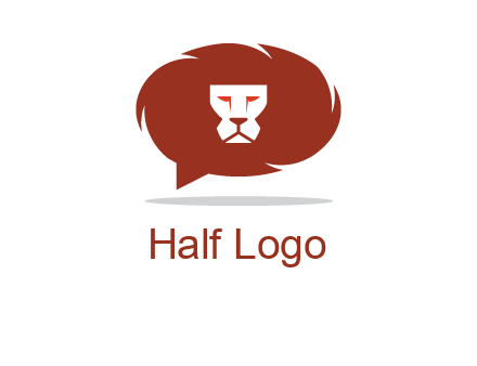 chat icon with lions logo