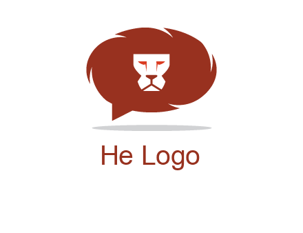 chat icon with lions logo