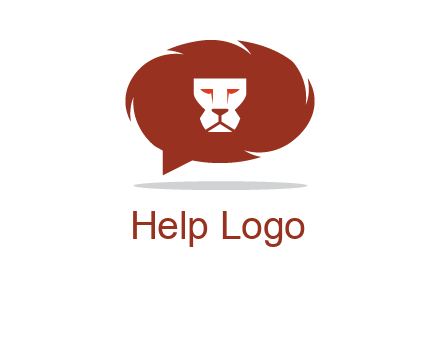 chat icon with lions logo