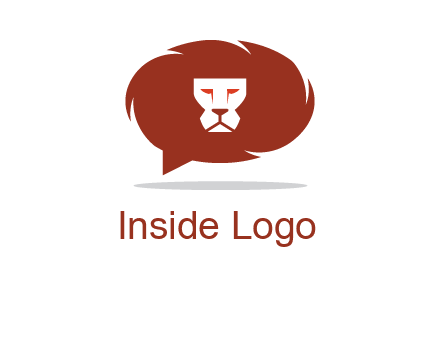 chat icon with lions logo