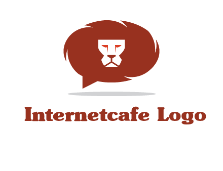 chat icon with lions logo