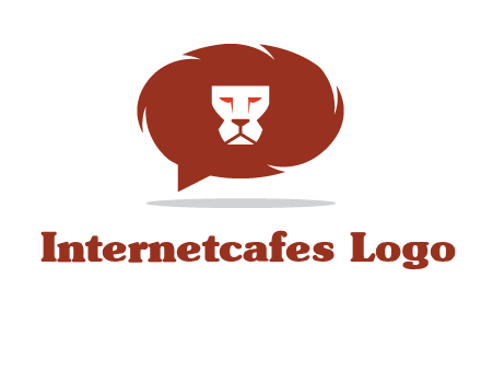 chat icon with lions logo