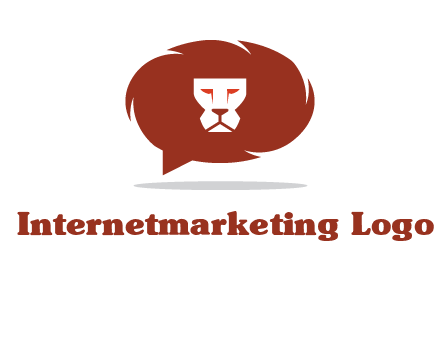 chat icon with lions logo